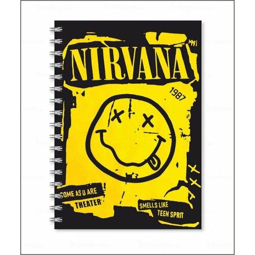 Тетрадь Nirvana - Нирвана № 3 нашивка термо с вышивкой смайлик рок группы nirvana нирвана