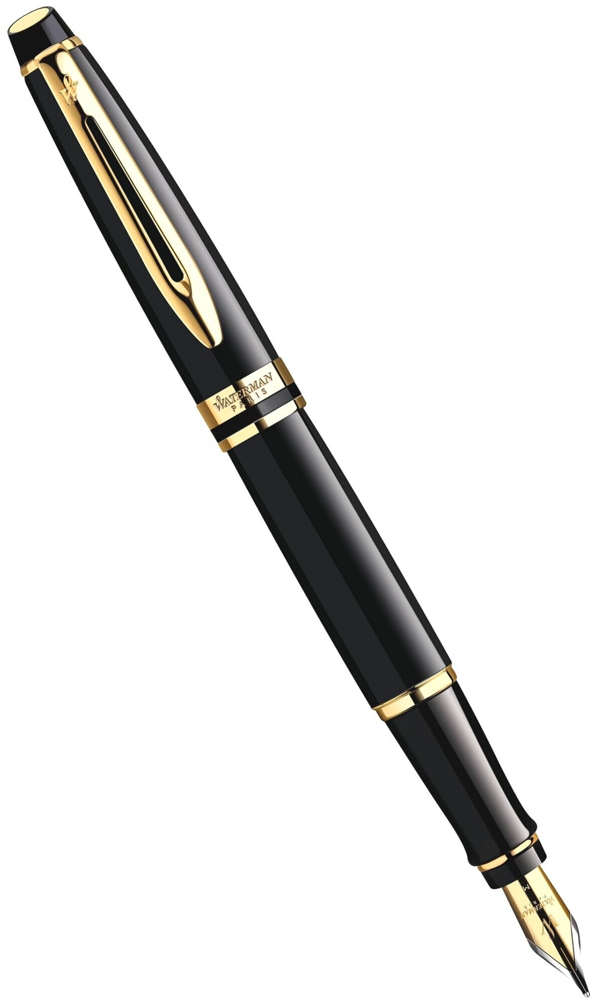 Перьевая ручка Waterman Expert 3, цвет: Black Laque GT, перо: F