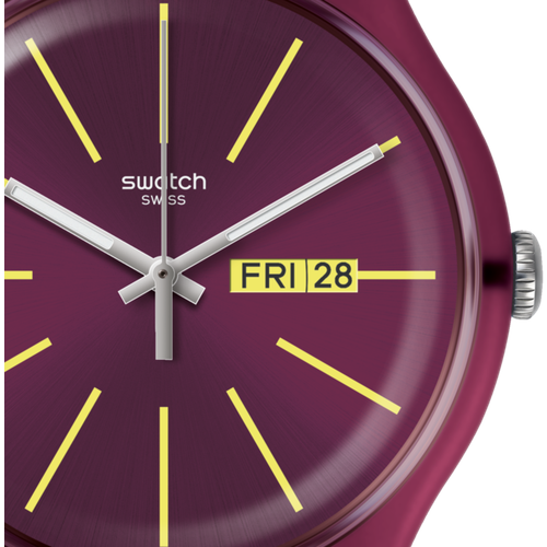 Наручные часы swatch, красный, бордовый часы swatch yls468g