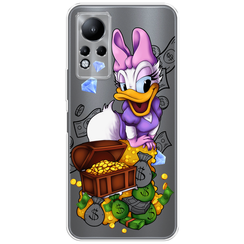 Силиконовый чехол на Infinix Note 12 G88 / Инфиникс Нот 12 G88 Rich Daisy Duck, прозрачный силиконовый чехол на infinix note 12 g88 инфиникс нот 12 g88 прозрачный