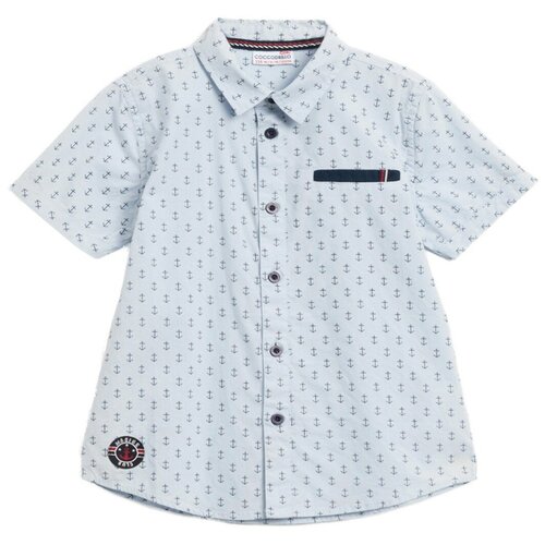 фото Рубашка coccodrillo размер 104, голубой