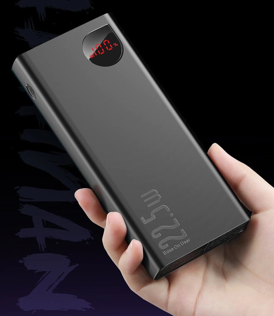 Внешний аккумулятор Baseus Adaman Metal Digital Display Fast Charge Power Bank 20000mAh 22.5W - фотография № 11