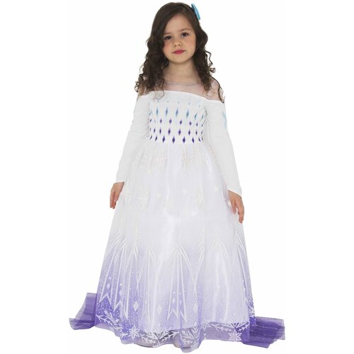 Карнавальный костюм детский Элиза (пышное, белое платье) р.128-64 22-82 для девочки, на утренник, на хэллоуин, на новый год, костюм эльзы, костюм платье эльзы платье андерсен для девочки белое перья 146