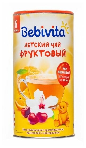 BEBIVITA Чай Фруктовый {с 6 мес} 200г - фотография № 7