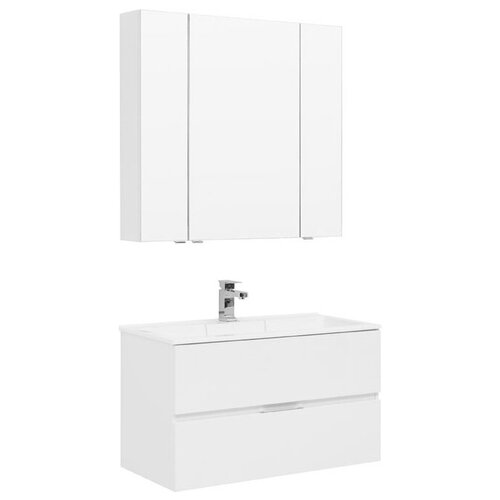 Комплект мебели для ванной Aquanet Алвита 90 237349 подвесной Белый