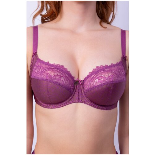 фото Бюстгальтер milavitsa изящный реверанс, размер 80d, сливовый джем