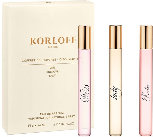 Korloff Paris Женский Korloff Набор: Miss (edp) 10мл, Lady (edp) 10мл, Korlove (edp) 10мл