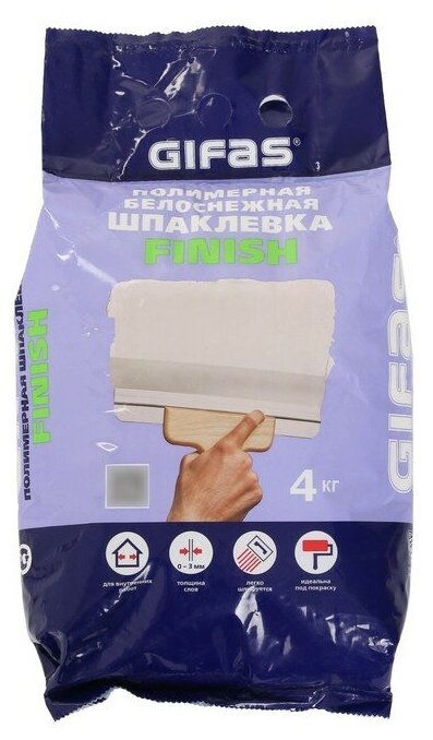 Gifas Шпаклевка полимерная GIFAS FINISH 4кг