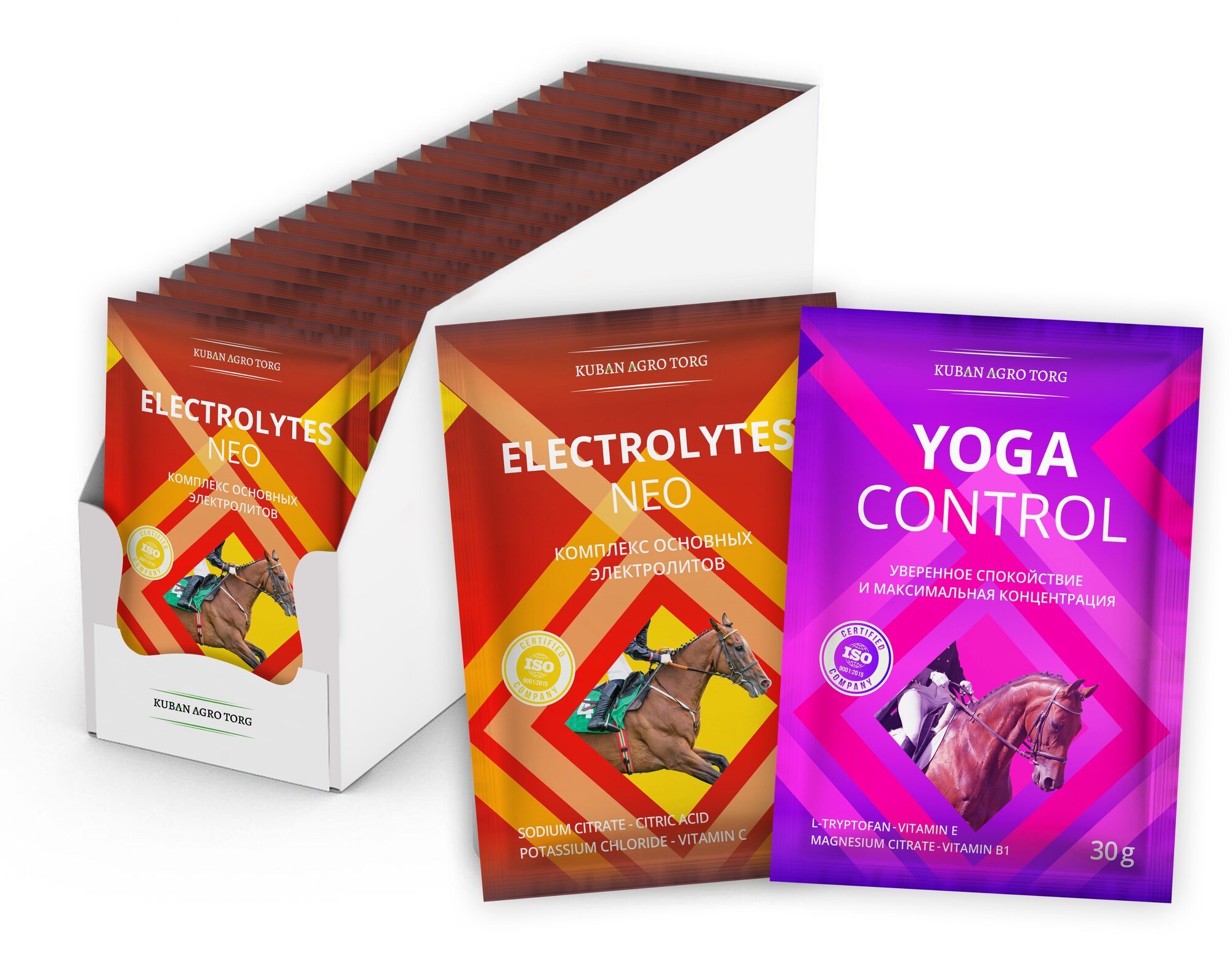 Корм для лошадей COMBO набор. YOGA и ELECTROLYTES 15/15