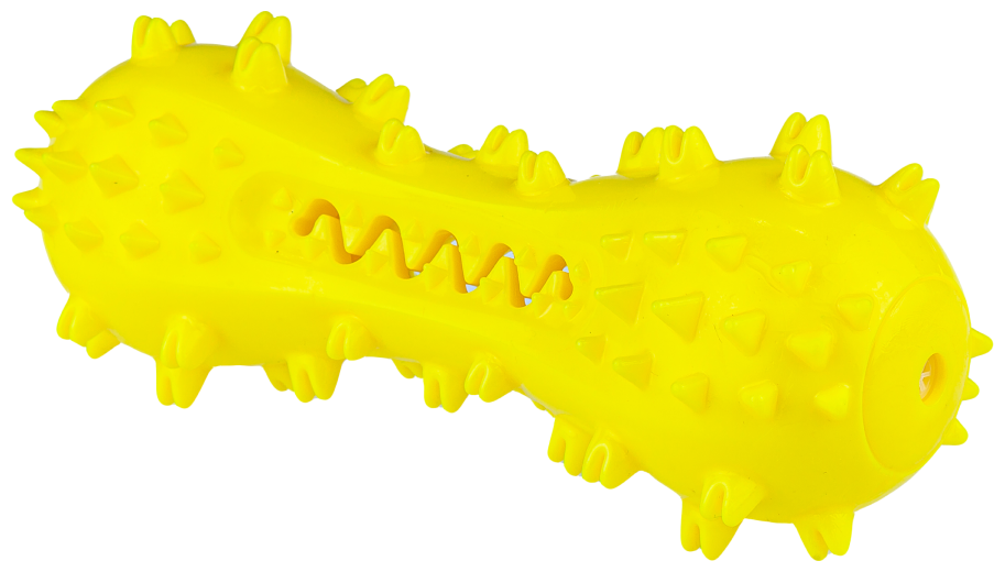 Игрушка для собак Solmax, косточка для зубов, желтая 18,5x11x6 см - фотография № 7