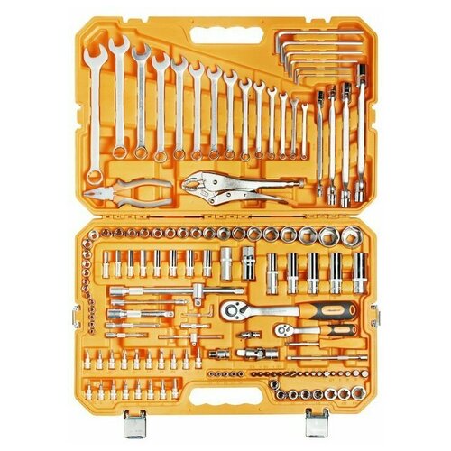 фото Набор инструментов универсальный 137 предметов + фонарь, пласт.кейс (at-137-10) airline