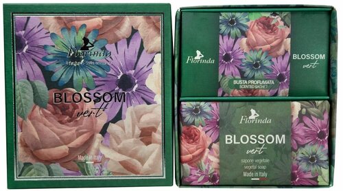 Florinda Набор Blossom Vert (Мыло Зеленые цветы 200г + Саше ароматическое 3шт)