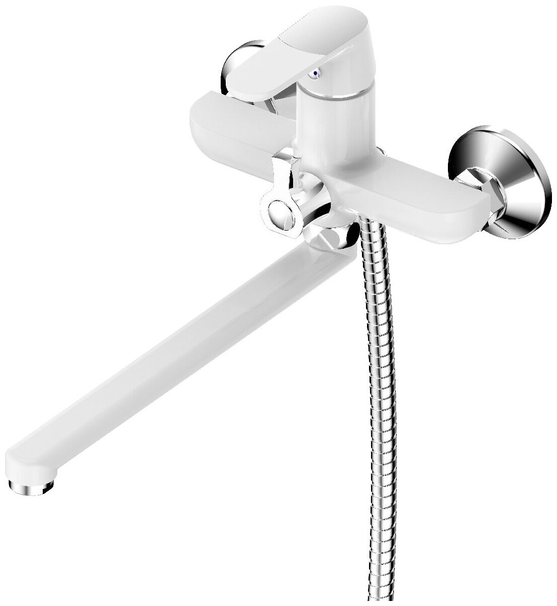 Смеситель для ванны, РМС, с картриджем, бел, SL123W-006E