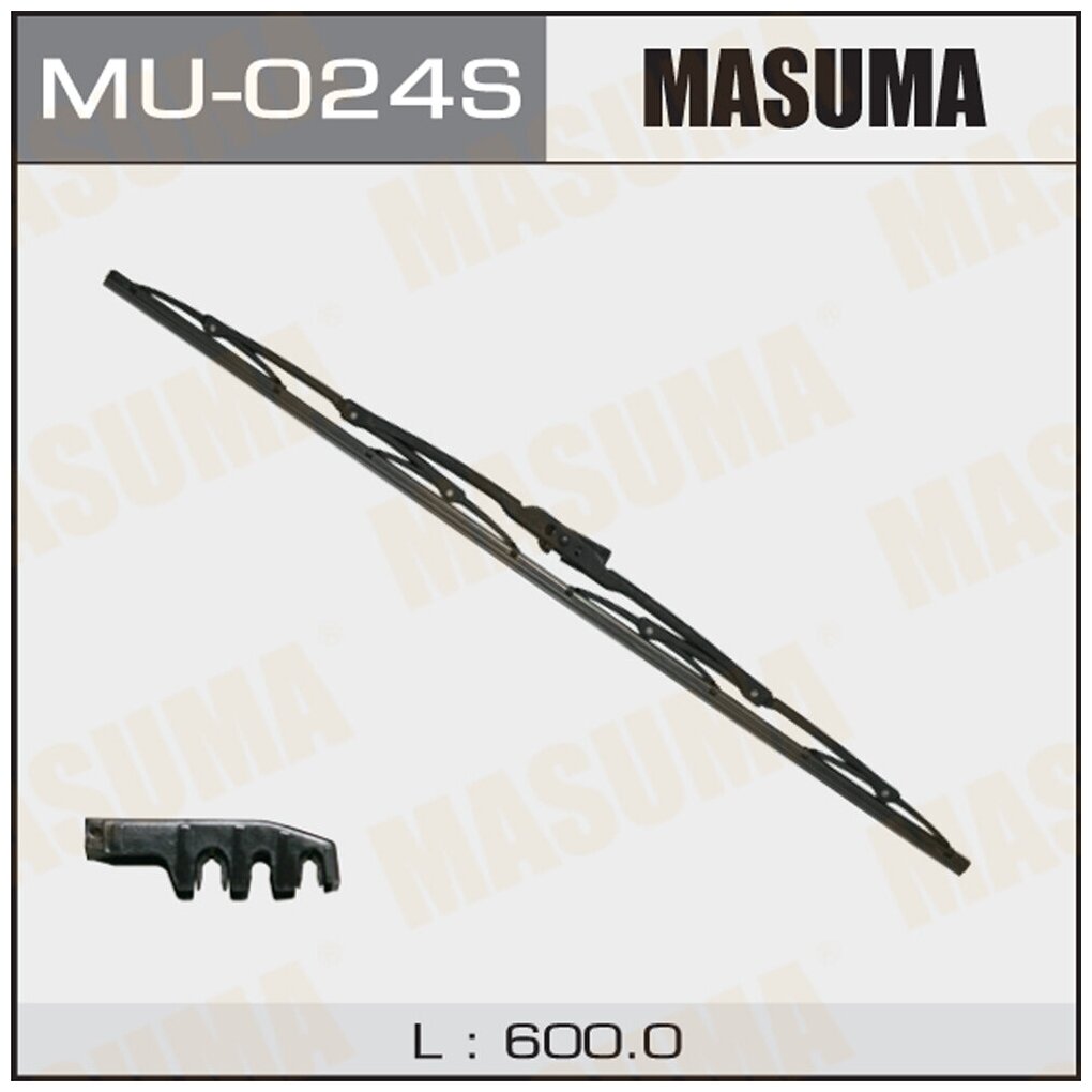 Щетка стеклоочистителя каркасная MASUMA 24"/600 мм крюк Стандарт