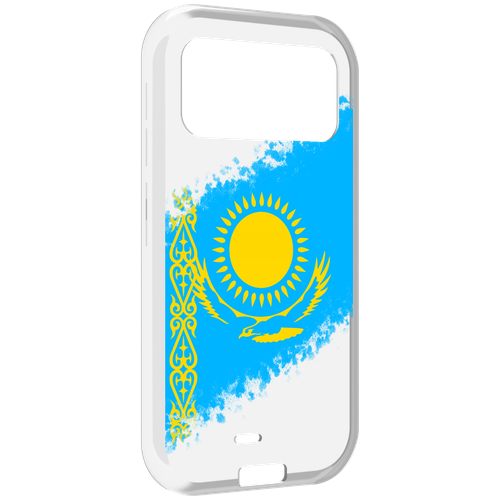 Чехол MyPads флаг Казахстана для Oukitel F150 H2022 задняя-панель-накладка-бампер