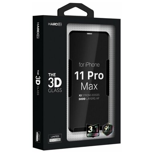 Защитное стекло HARDIZ The 3D Glass for iPhone 11 Pro Max - Black/Черное