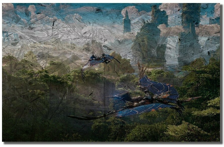 Картина интерьерная на рельефной доске, рисунок игра Horizon zero dawn 2 5361 Г