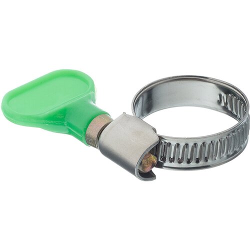 Хомут червячный обжимной 16-25 мм нержавеющая сталь с бабочкой 1008₽