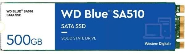 Твердотельный накопитель SSD M.2 500 Gb Western Digital Blue SA510 Read 560Mb/s Write 510Mb/s 3D NAND TLC