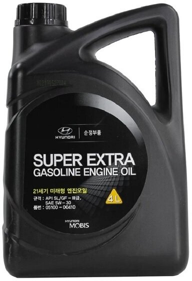 Масло моторное Hyundai/KIA Super Extra Gasoline 5W30 4л полусинтетическое SL/GF3 05100-00410