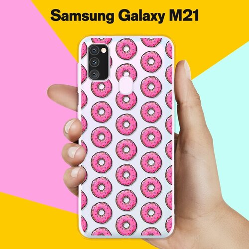 Силиконовый чехол Пончики на Samsung Galaxy M30s силиконовый чехол пионы на samsung galaxy m30s