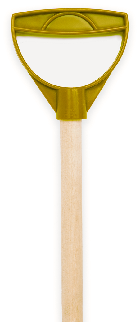 Лопата детская для снега и песка деревянный черенок с ручкой 80 см, желтая - фотография № 5