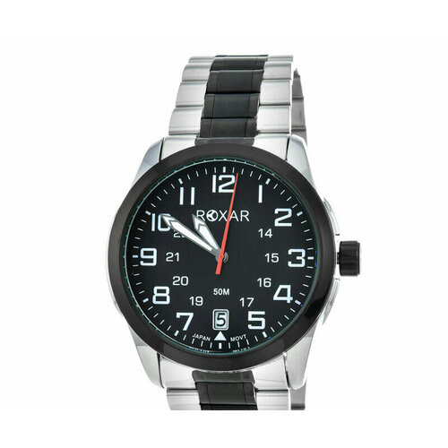 фото Наручные часы roxar, серебряный, черный