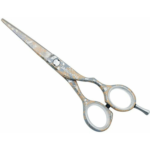 Парикмахерские ножницы JAGUAR Silver Line NATURAL VIBES прямые эргономичные 5.5", серые с рисунком 9255-10