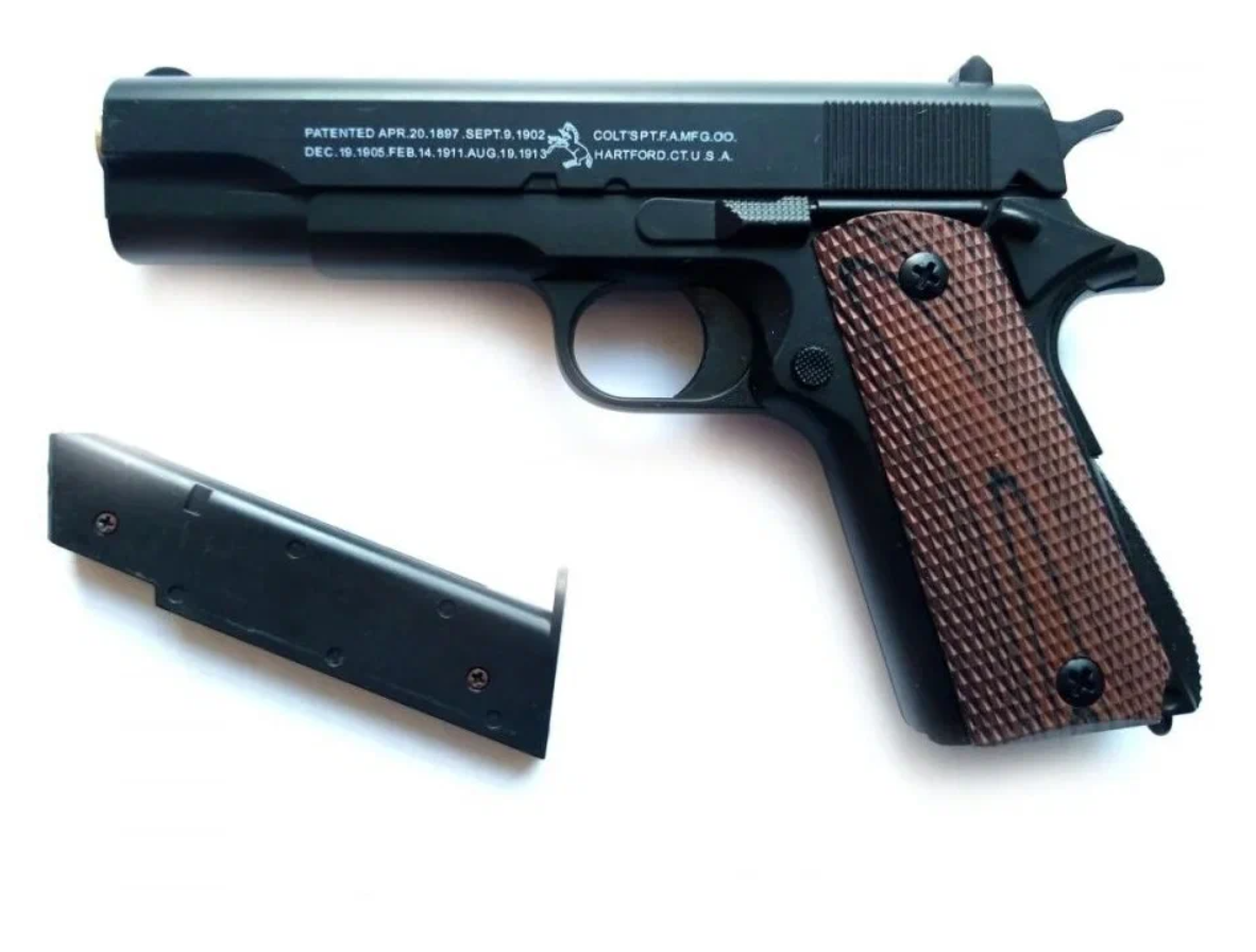 Пистолет игрушечный металл, модель Colt 1911 Classic C.8