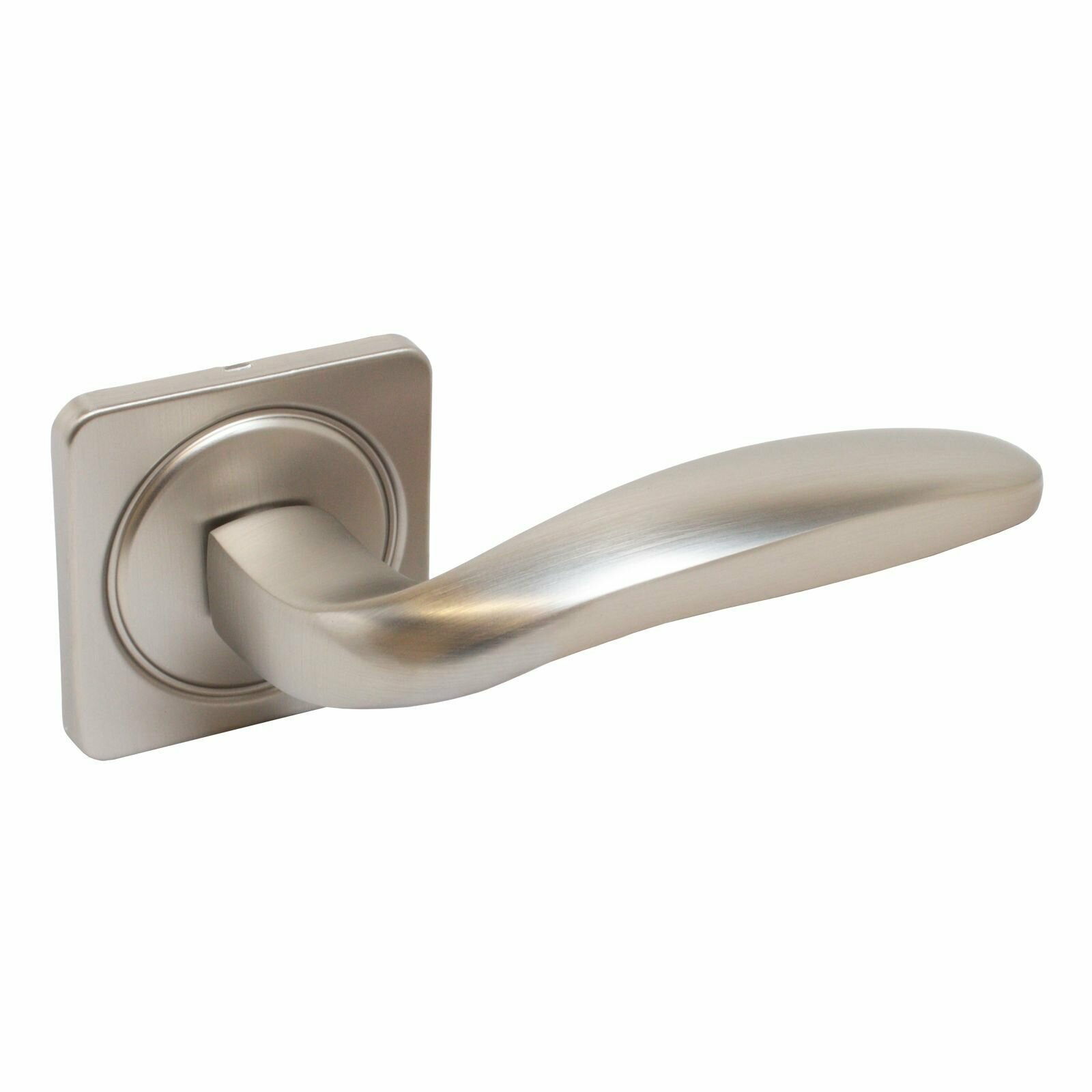 Ручка дверная для входной металлической сейф-двери булат РФ 05.08 атлас, матовый никель