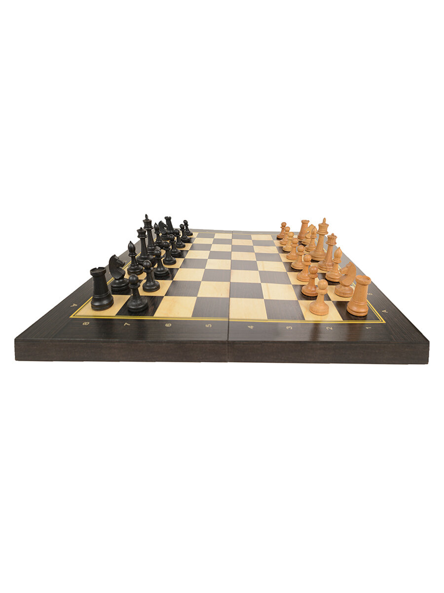 Шахматы "Модерн", складные, фигуры утяжеленные, буковая доска 40 х 40 см WoodGames 10108359 .