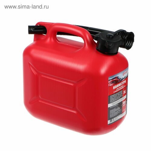 Канистра 3ton PROFI, красная для топлива + крышка и лейка, 5 л