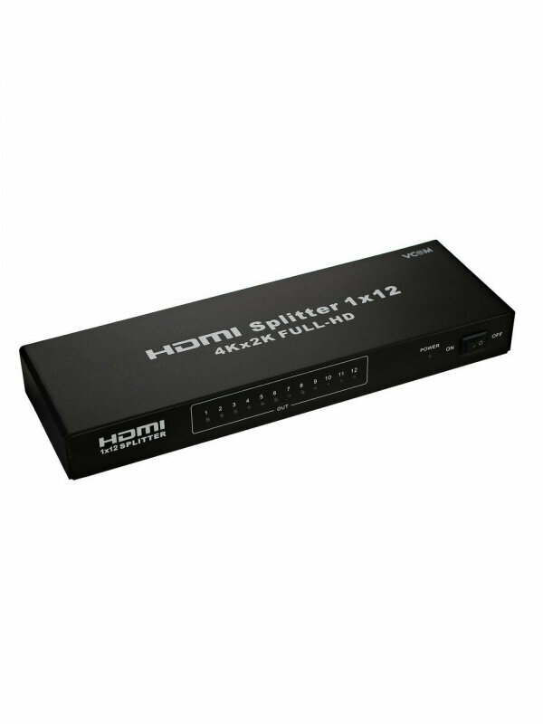 Разветвитель VCOM HDMI Spliitter 1=>12 3D Full-HD 14v каскадируемый DD4112