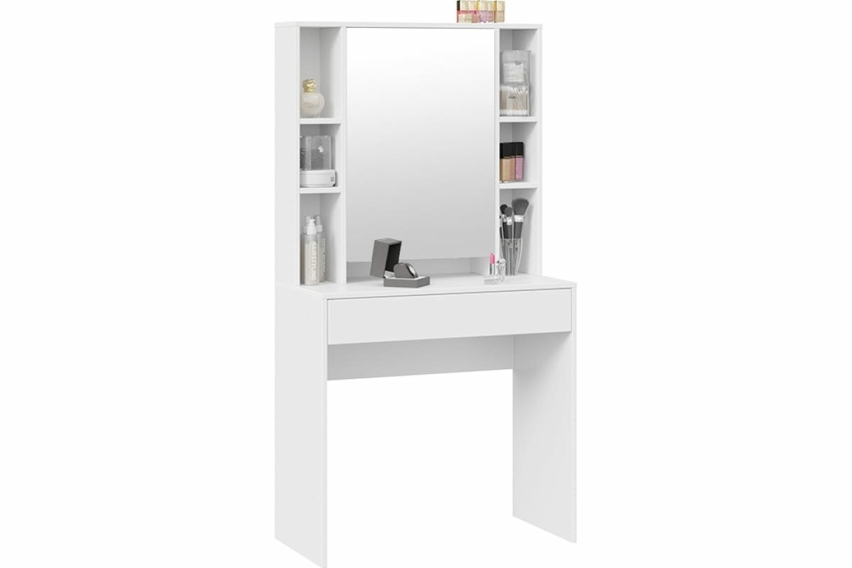 Туалетный столик с зеркалом, белый, ТриЯ, (ВхДхГ) 153х80х40 см, Салли Hoff - фото №16