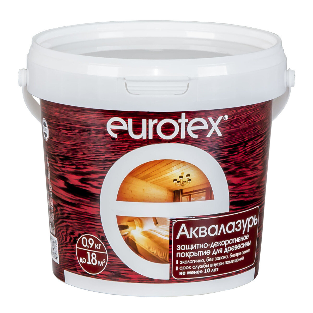 EUROTEX Аквалазурь EUROTEX Сосна 0,9 кг - фотография № 3