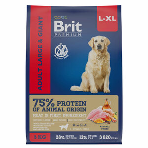 Brit Premium Dog Adult Large and Giant для взрослых собак крупных и гигантских пород Курица
