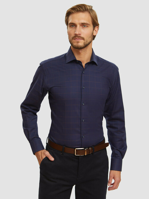 Рубашка KANZLER, размер 45, синий