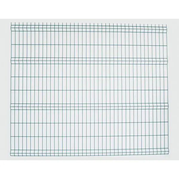 фото 3D панель Евро для забора 2.0x2.5 оцинкованная сталь зеленый