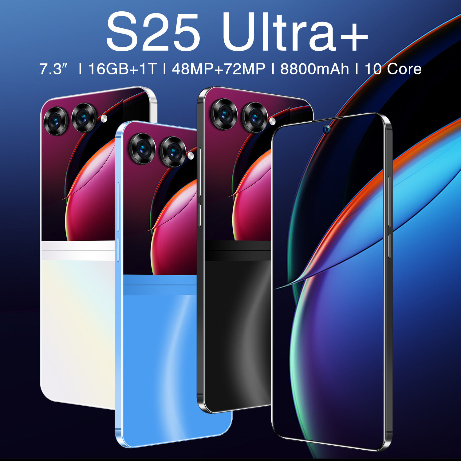 Смартфон MIQOO S25U, двойной SIM, 7,3", 2GB RAM, 16GB ROM, белый