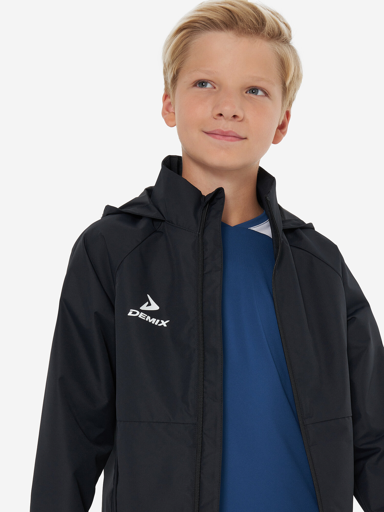Ветровка Demix Windbreaker Jkt Y, размер 134/140, черный