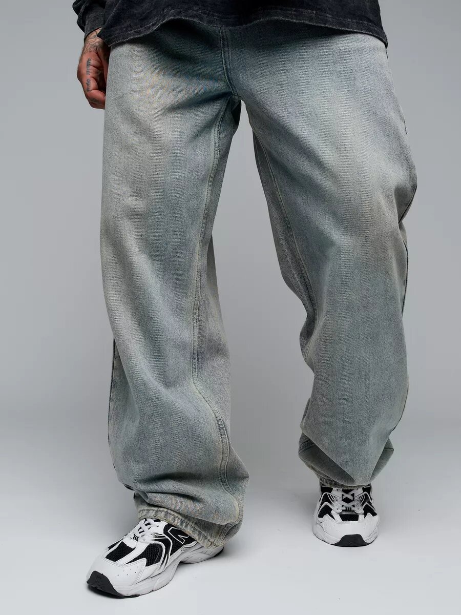Джинсы широкие MkJeans Y2K, размер 25, серо-голубой — фото 1