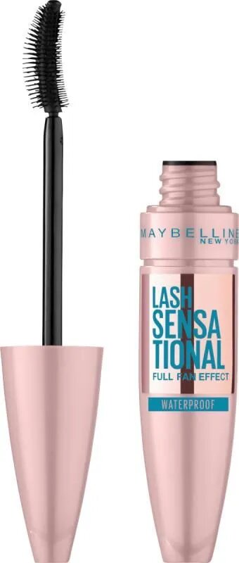 Maybelline New York Тушь для ресниц Lash Sensational Веерный объем, черная водостойкая объемная