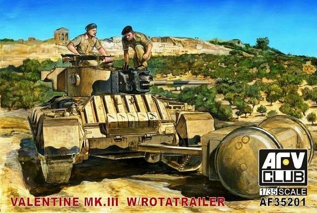 AF35201 1/35 Пехотный танк Valentine Mk. III with Rotatrailer