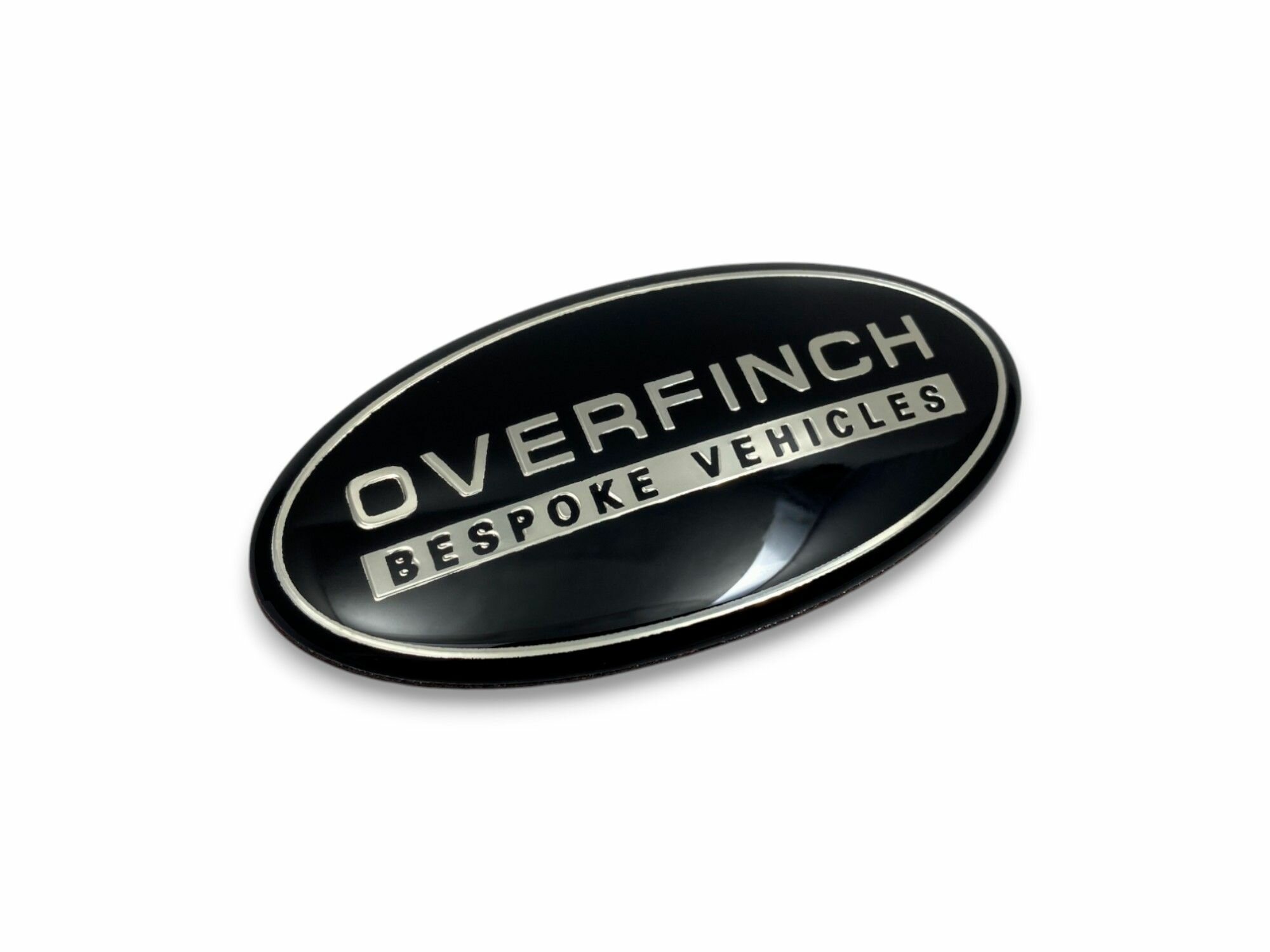 Эмблема Overfinch Рендж Ровер /Range Rover LR008213 86х42 мм. Алюминий черная — фото 1
