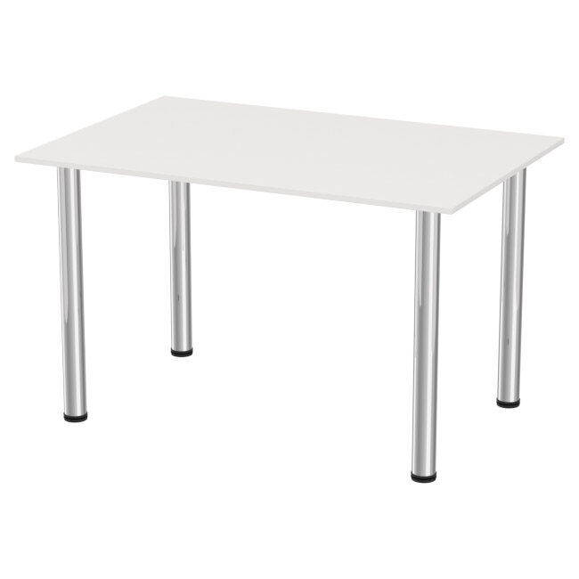 Стол Меб-фф Стол обеденный на металлокаркасе СХ-17 цвет Белый 120/80/74 см