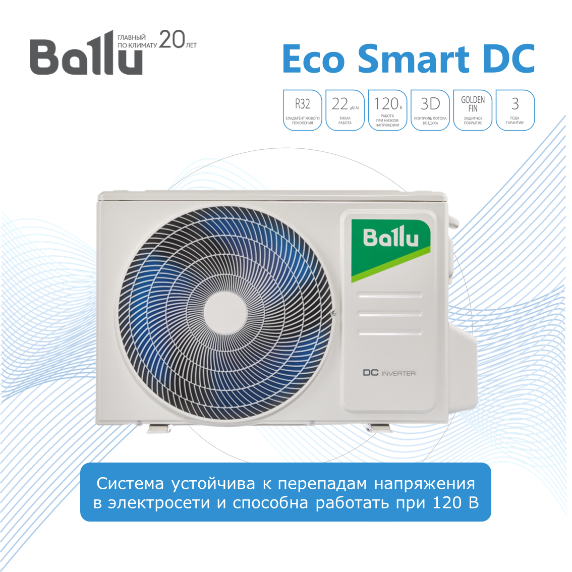 Обзор: Инверторный кондиционер c Wi-Fi Ballu Eco Smart DC Inverter BSYI-08HN8_V4 (до 20 м2)