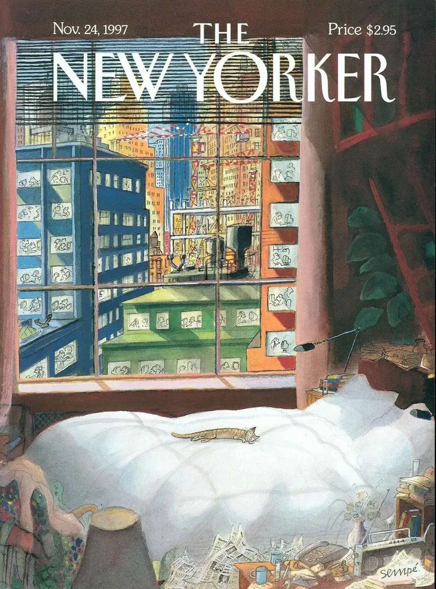 Плакат, постер the new yorker обложка. Нью йоркер на бумаге, размер 21х30см