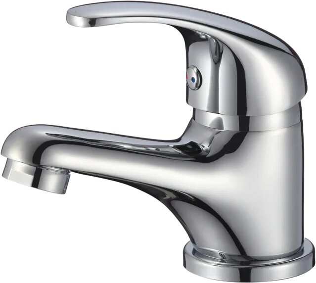 Смеситель для раковины WesnaArt Listok LIS01-210 хром глянцевый кран для ванной в раковину из латуни рычажный с керамическим картриджем