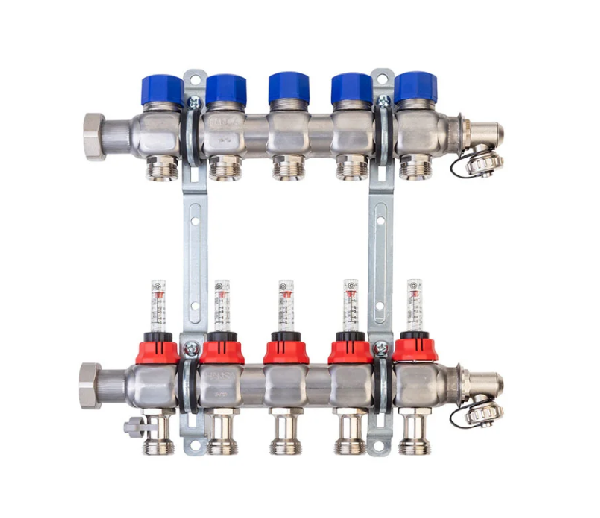 Коллектор для теплых полов Hansa FBH 63 тип 25-С с расходомерами ( 2 контура) Арт. 256322