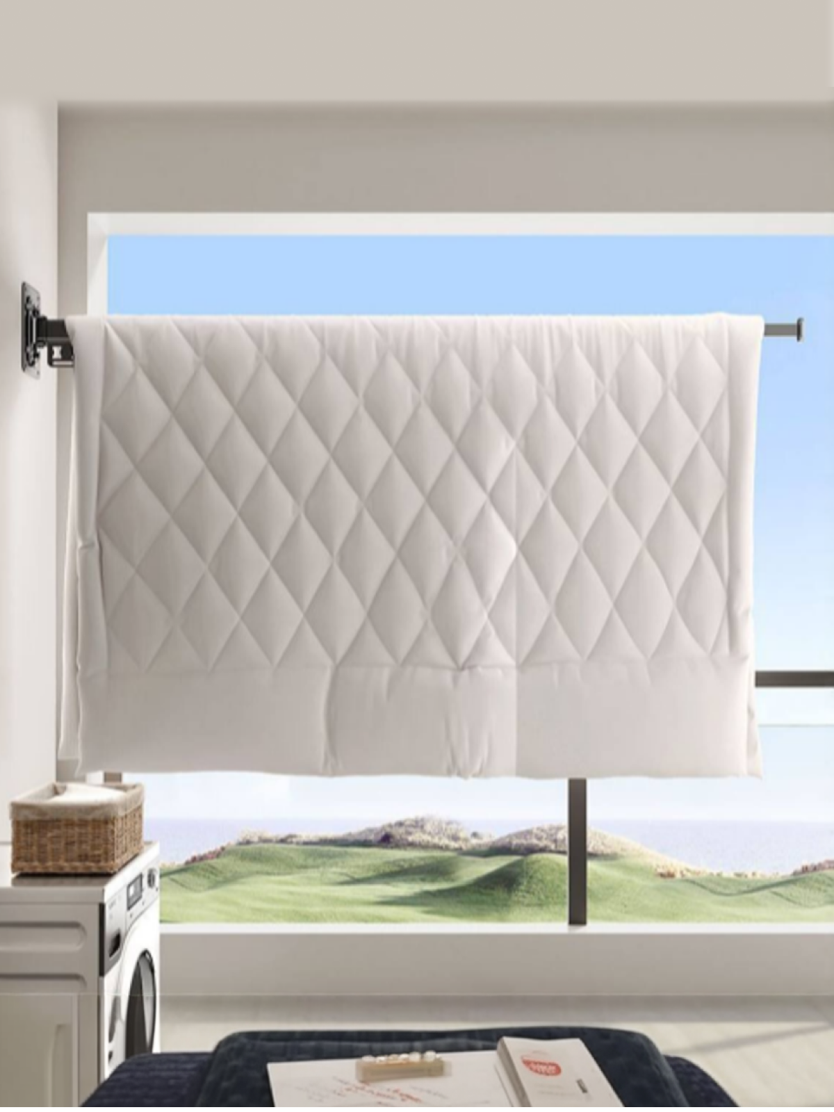 Сушилки Для Белья И Одежды Xiaomi Сушилка для белья VG-shop телескопическая настенная / Горизонтальная складная вешалка для одежды, графит